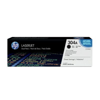 Hp 304A Toner, Black Dual Pack, CC530AD (package 2 each) Hp 304A Toner, Black Dual Pack, CC530AD (package 2 each)